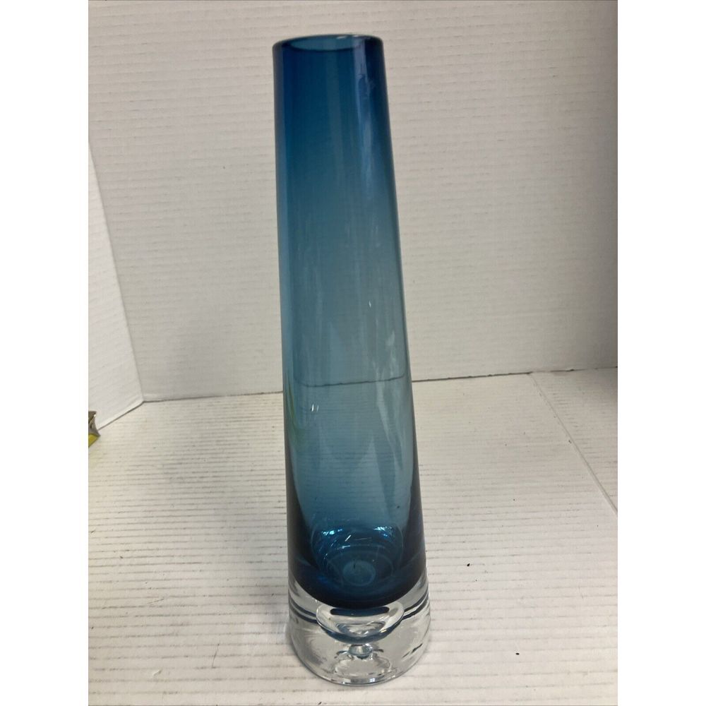 Attractive Vintage Retro Art Glass‎ Teardrop Vase Probably Scandinavian 20th...